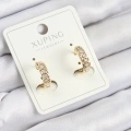 Xuping Zirkon Taşlı Ardışık Model Gold Renk Kadın Küpe - Lisinya