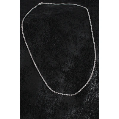 316L Çelik Halat Zincir Model Gümüş Renk Erkek Kolye - Lisinya