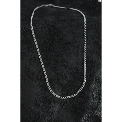 316L Çelik İnce Klasik Zincir Model Gümüş Renk Erkek Kolye - Lisinya