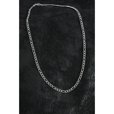 316L Çelik Klasik Figaro Zincir Model Gümüş Renk Erkek Kolye - Lisinya