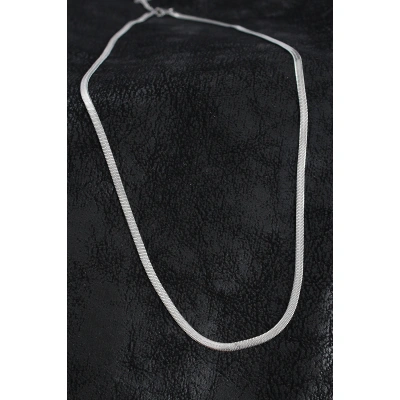 316L Çelik Klasik İtalyan Zincir Model Gümüş Renk Erkek Kolye - Lisinya