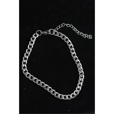 316L Çelik Klasik Model Gümüş Renk Erkek Bileklik - Lisinya