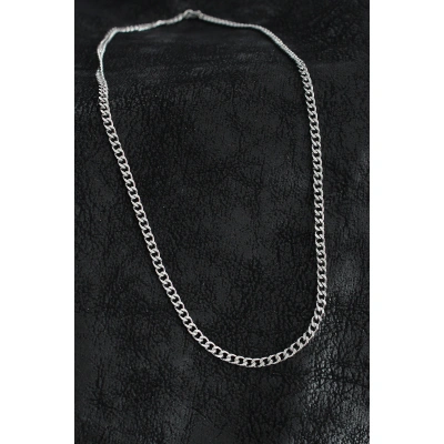 316L Çelik Klasik Zincir Model Gümüş Renk Erkek Kolye - Lisinya