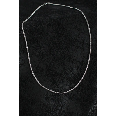 316L Çelik Örme Zincir Model Gümüş Renk Erkek Kolye - Lisinya