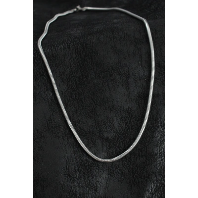 316L Çelik Oval İtalyan Zincir Model Gümüş Renk Erkek Kolye - Lisinya