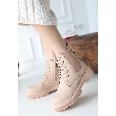 Harte Nude Cilt Bağcıklı Bot - Lisinya