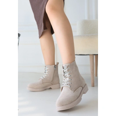 Kolly Bej Süet Bağcıklı Bot - Lisinya