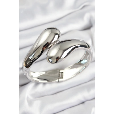 Pirinç Sarmal Model Gümüş Renk Kadın Kelepçe - Lisinya