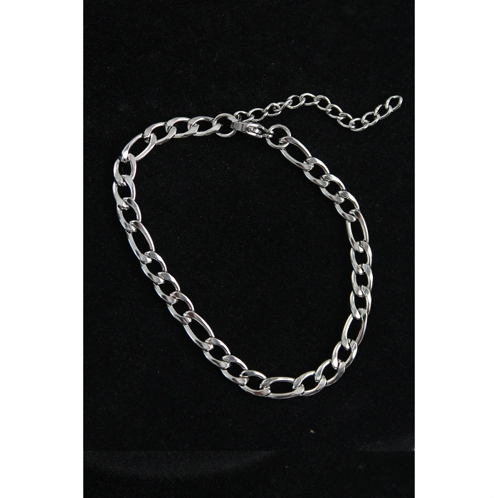 316L Çelik Klasik Model Gümüş Renk Erkek Bileklik - Lisinya