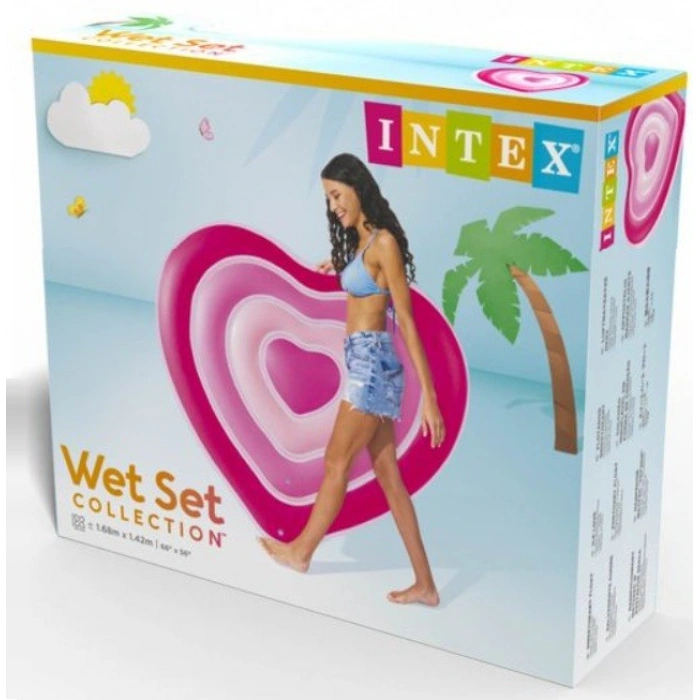 Intex Kalp Şekilli Ada Yatak 155cm - 58727 (Lisinya)