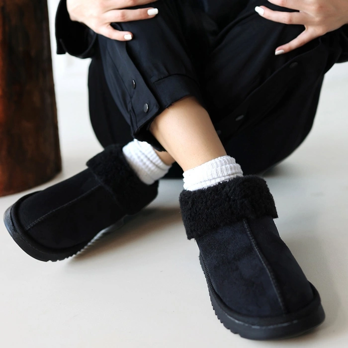 Abby Siyah Süet Bot - Lisinya