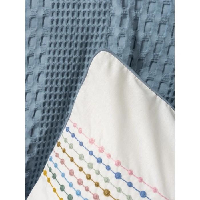 Aura Çift Kişilik Pike Takımı Pebble İndigo