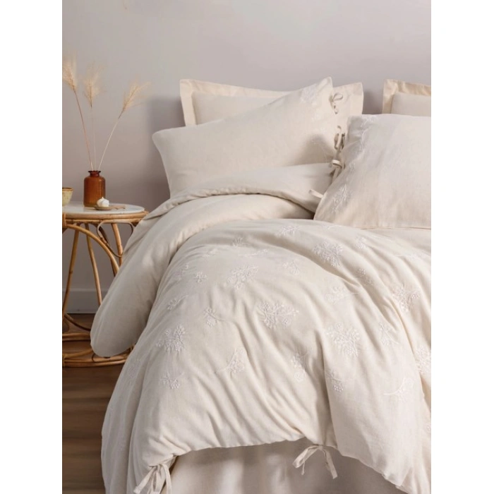 Cotton Keten Çift Kişilik Nev Takımı Esmira