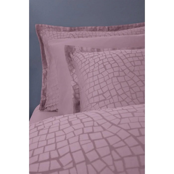 Jakarlı Saten Çift Kişilik Nev Takımı Adelya Puce