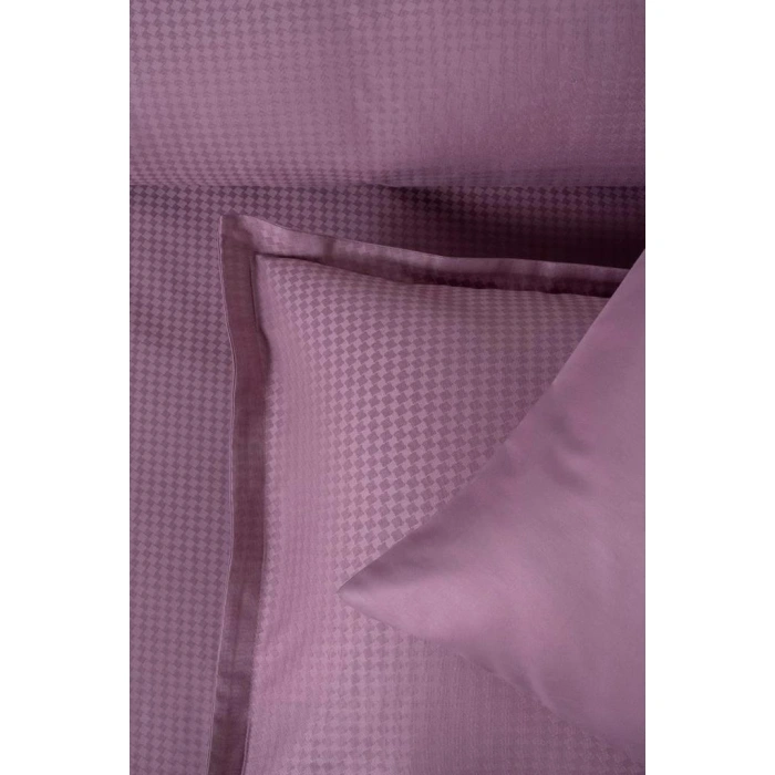 Jakarlı Saten Çift Kişilik Nev Takımı Dıamond Puce