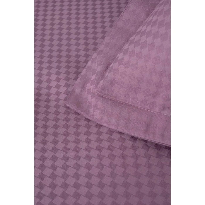 Jakarlı Saten Çift Kişilik Nev Takımı Dıamond Puce