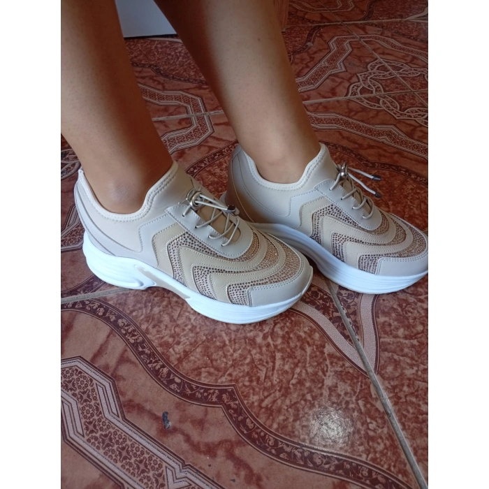 Kadın Spor Ayakkabı Bej Renk