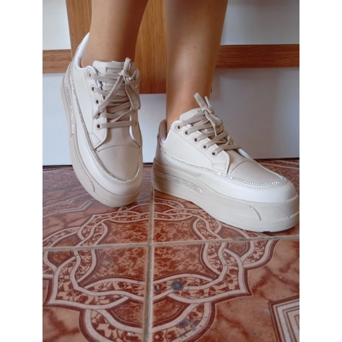 Kadın Spor Ayakkabı Bej Renk