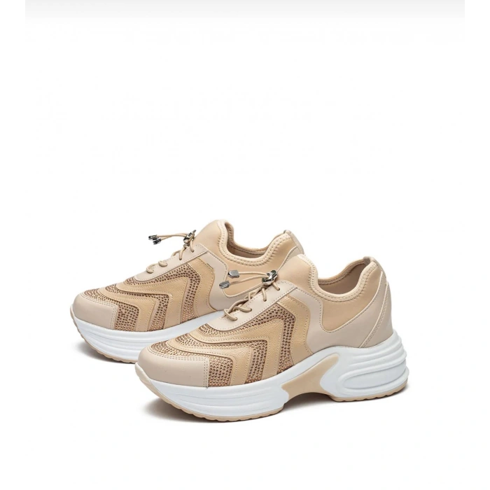 Kadın Spor Ayakkabı Bej Renk