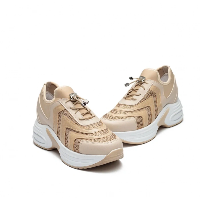 Kadın Spor Ayakkabı Bej Renk