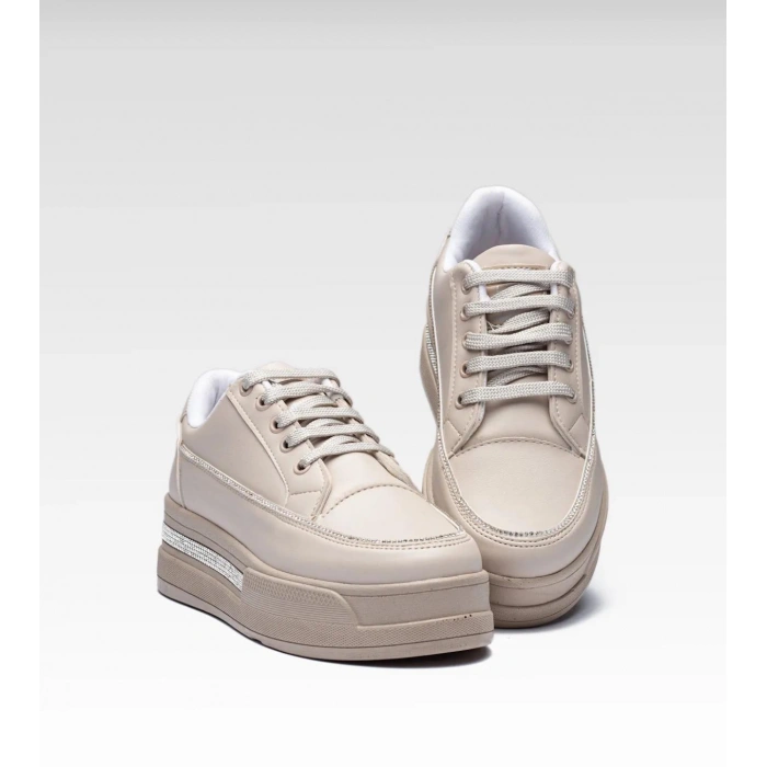 Kadın Spor Ayakkabı Bej Renk