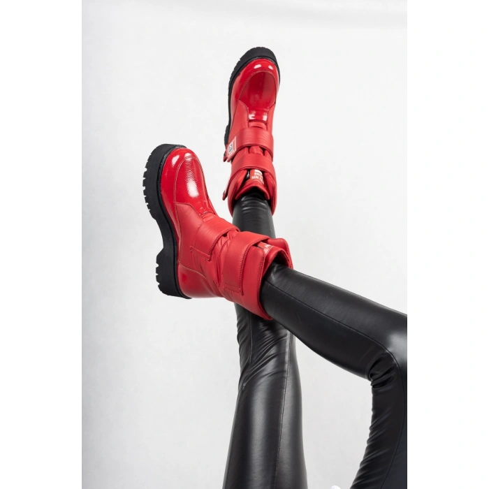 Miah Kırmızı Rugan Kar Bot - Lisinya