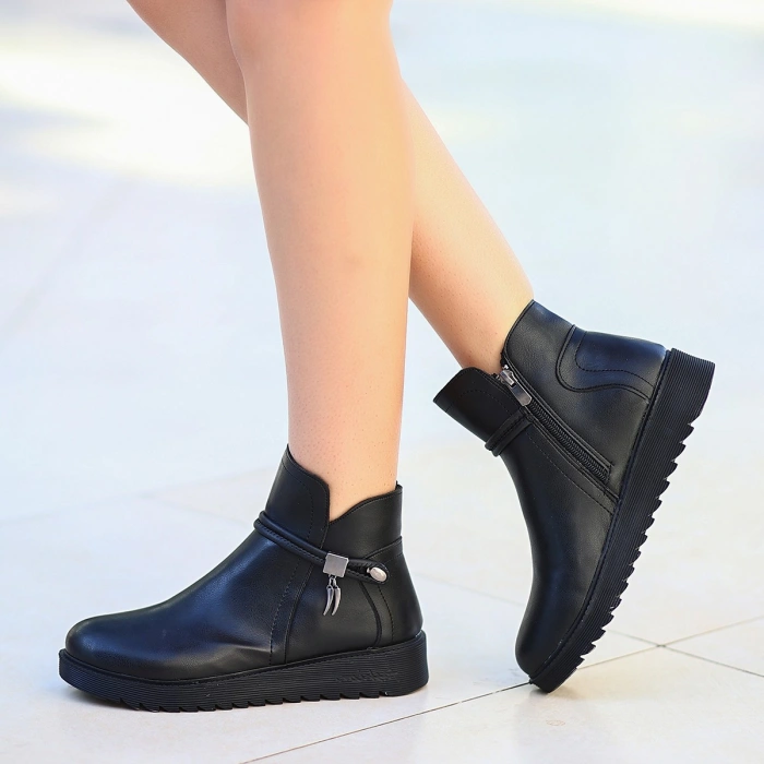 Milana Siyah Cilt  Bot - Lisinya