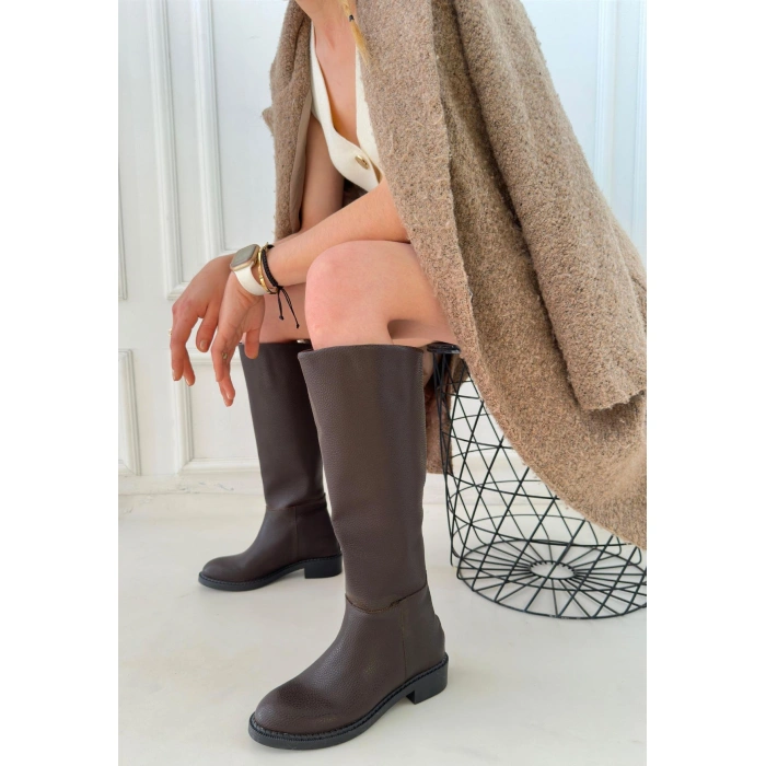 Muay Kahverengi Cilt Çizme - Lisinya