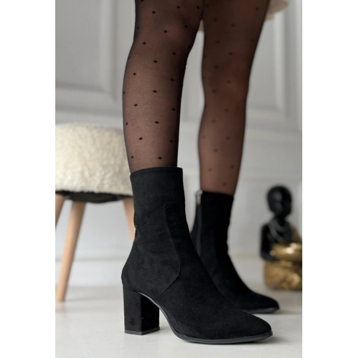 Noort Siyah Süet Topuklu Bot - Lisinya