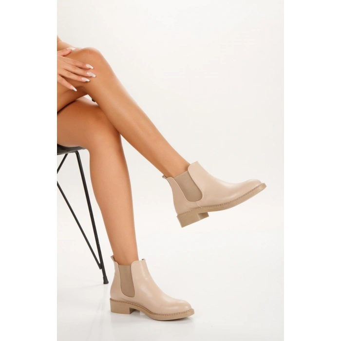 Seend Nude Cilt Topuklu Bot - Lisinya