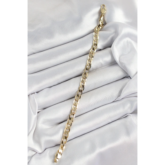 Xuping Pirinç Klasik Ezme Zincir Model Gold Renk Kadın Bileklik - Lisinya