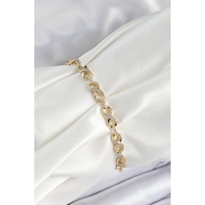 Xuping Pirinç Sonsuzluk Model Gold Renk Kadın Bileklik - Lisinya