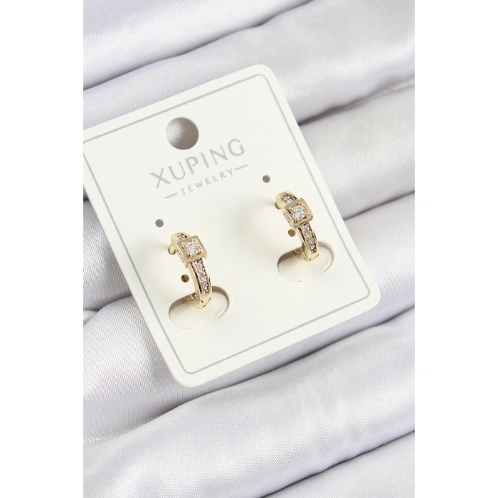 Xuping Zirkon Taşlı Kemer Model Gold Renk Kadın Küpe - Lisinya