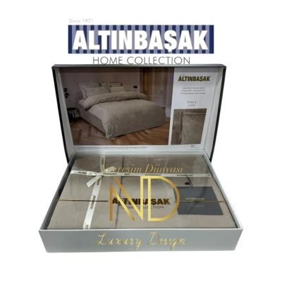 Jakarlı Saten Çift Kişilik Nev Takımı Perle Sabre