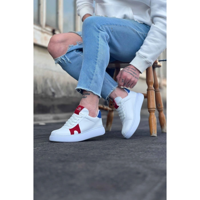Beyaz Kırmızı Erkek Casual Ayakkabı