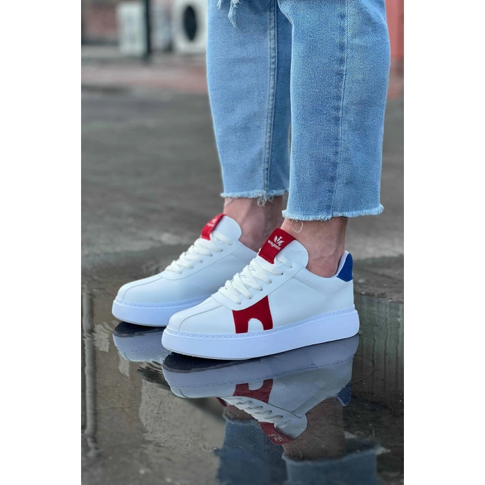 Beyaz Kırmızı Erkek Casual Ayakkabı