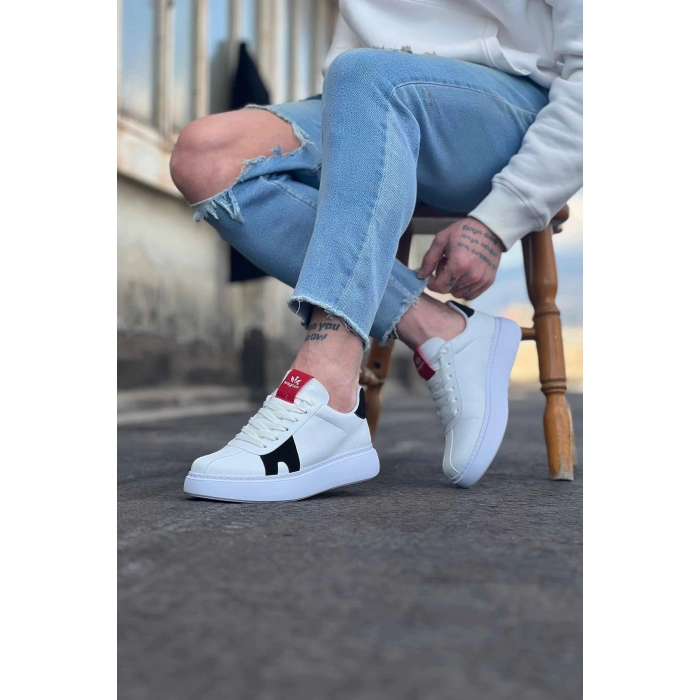 Beyaz Siyah Erkek Casual Ayakkabı