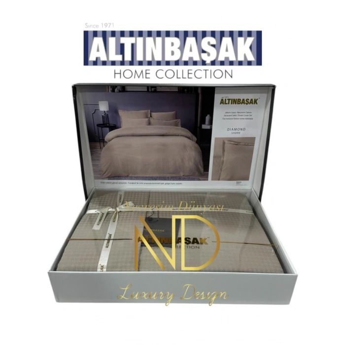 Jakarlı Saten Çift Kişilik Nev Takımı Dıamond Sabre