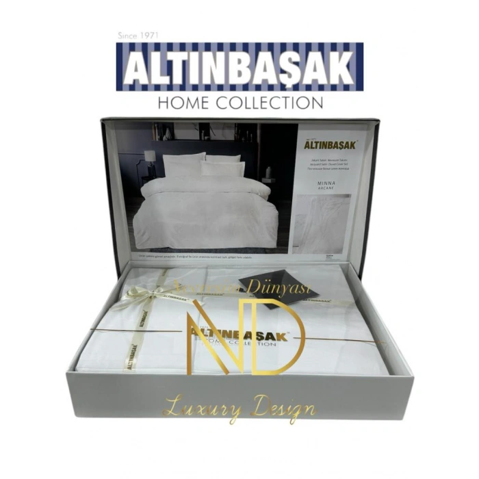 Jakarlı Saten Çift Kişilik Nev Takımı Mınna Arcane