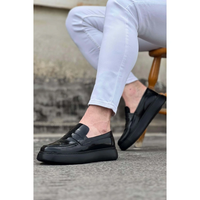 Kömür Rugan Erkek Casual Ayakkabı