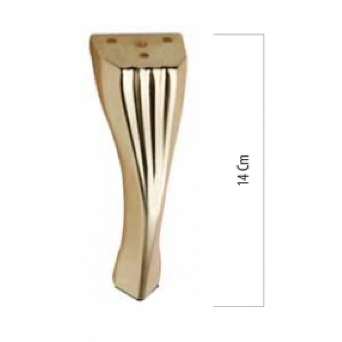 Kesit Ayak Metal Mobilya Ayağı Mat Siyah 14 Cm