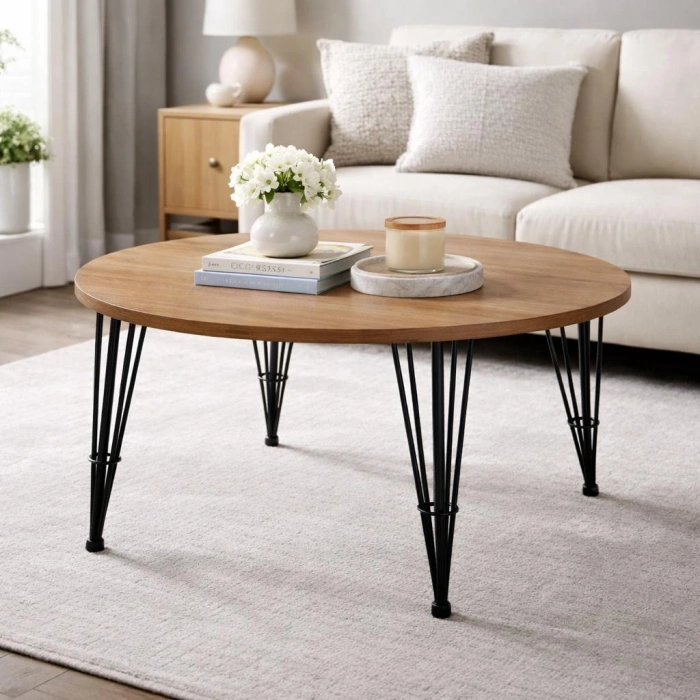 Tel Ayak Dekoratif Masa Sehpa Ayağı 40 Cm Mat Siyah 4 Adet Takım