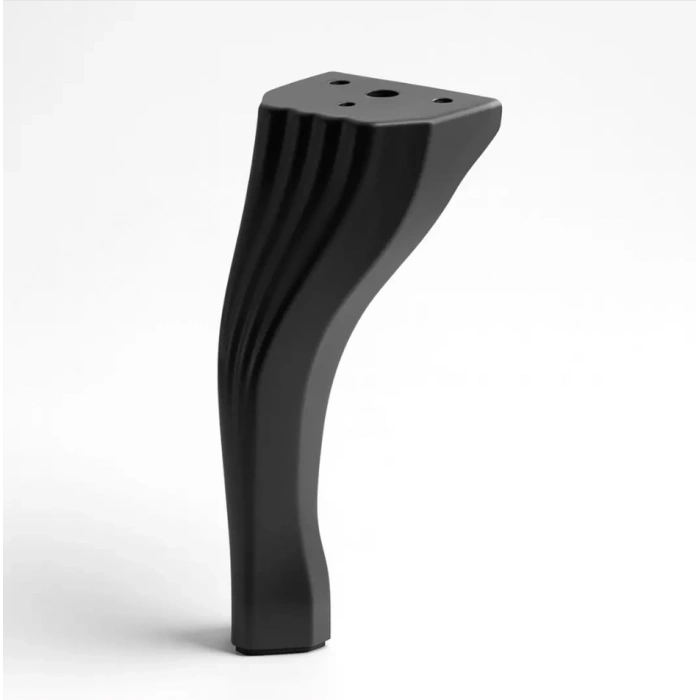 Kesit Ayak Metal Mobilya Ayağı Mat Siyah 14 Cm