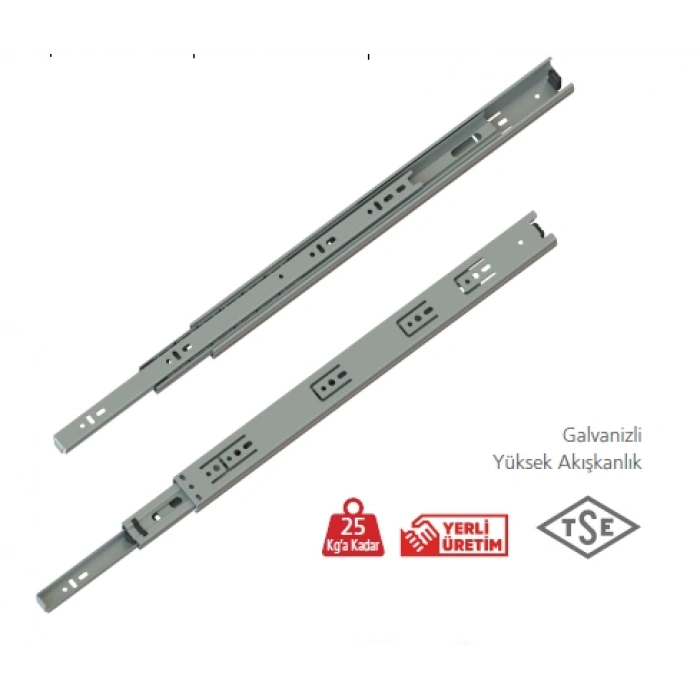 Canex Teleskopik Bilyalı Ray 35x35 Cm