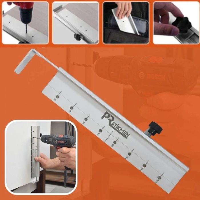 Hassas Kulp Delme Sabitleme ve Montaj Aparatı 224 mm