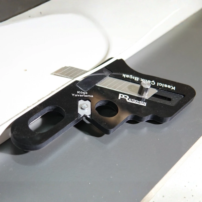 Kenar Bandı Temizleme ve Pah Alma Aparatı