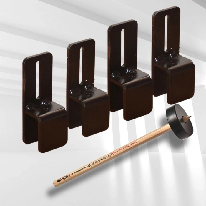 Pervaz Gönye Aparatı 4lü ve Duvar Çizim Kalemi