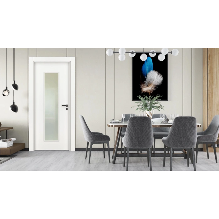 Variodor Kapı Klasik VDM Natural Beyaz Camlı