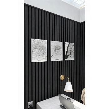 18121 Duvar Paneli Soft Touch Siyah 18 Mm 12x280 Cm