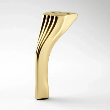 Kesit Ayak Metal Mobilya Ayağı Mat Altın 14 Cm